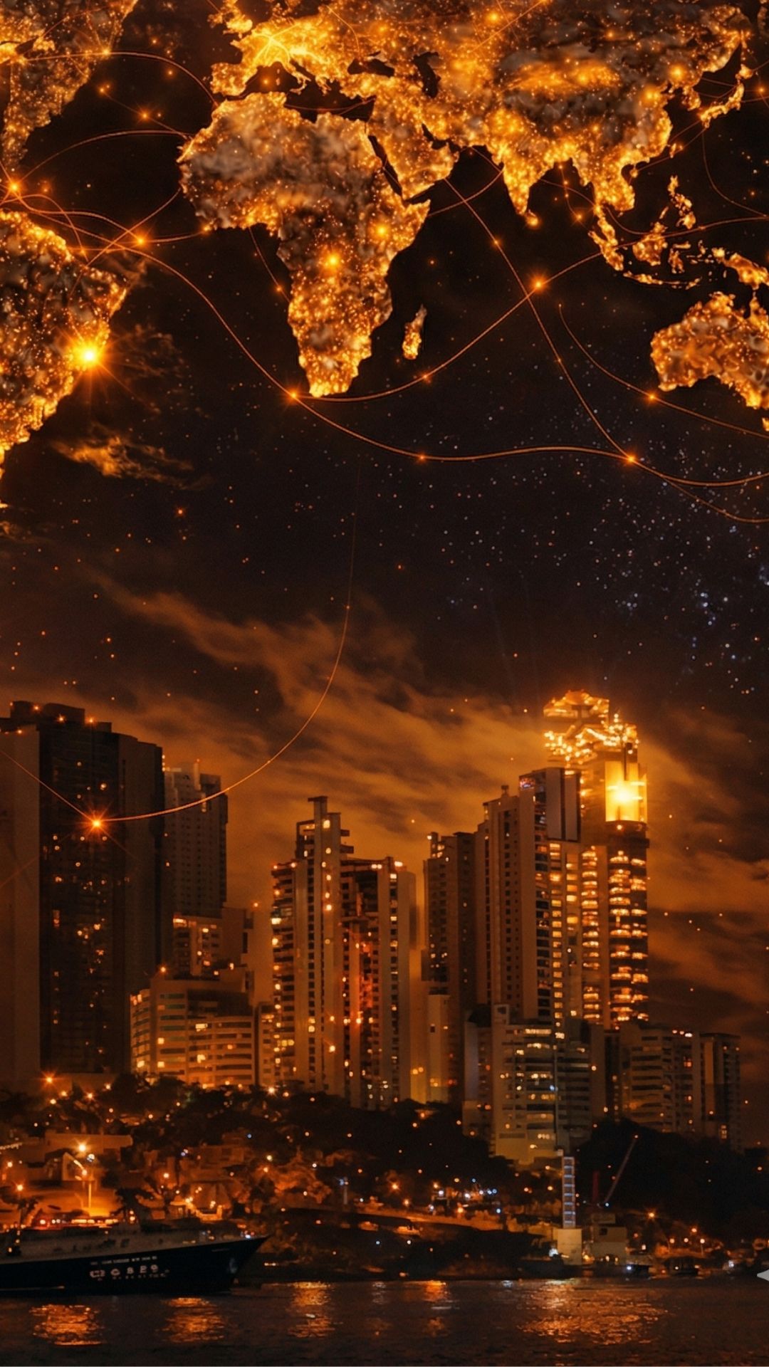 Global Network Map Mobile